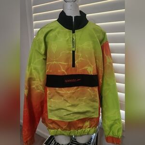 Speedo Lime and Tangerine Half-Zip Pullover
